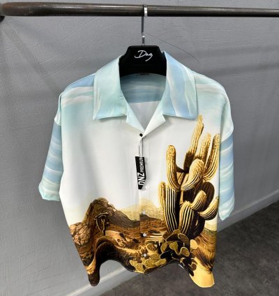 Sky Blue Striped Polo Shirt