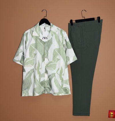 Sage Leaf Olive Trouser Co-ord Set